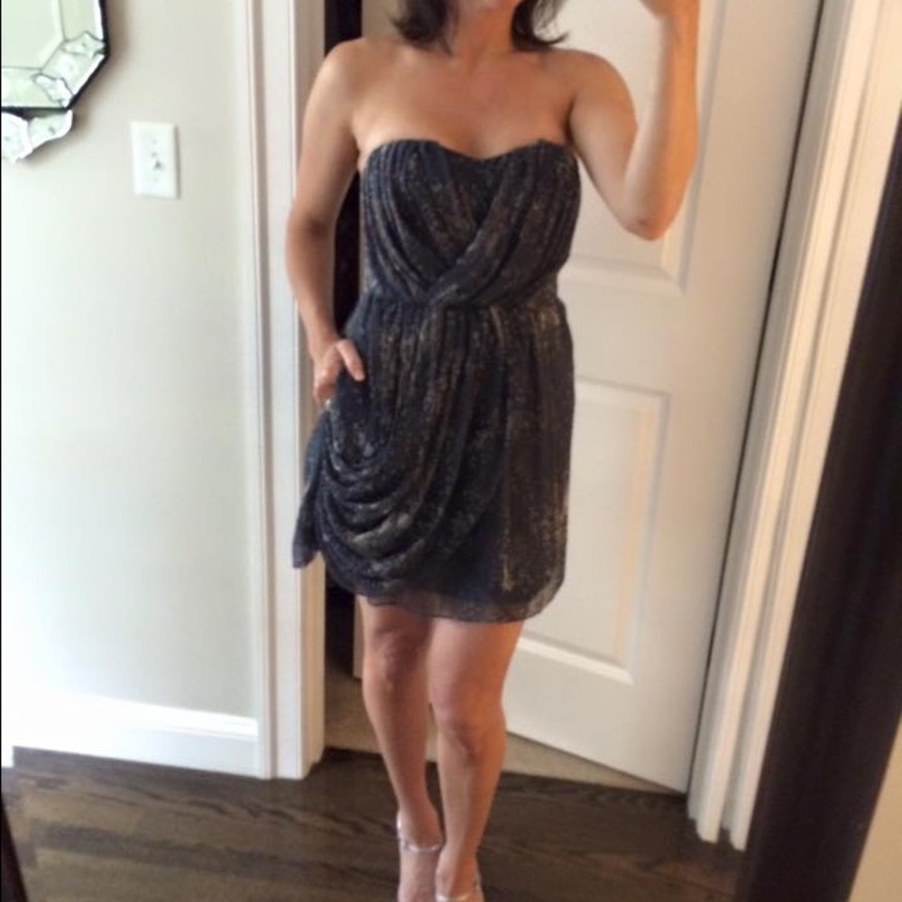 BCBGeneration velvet detailed mini dress